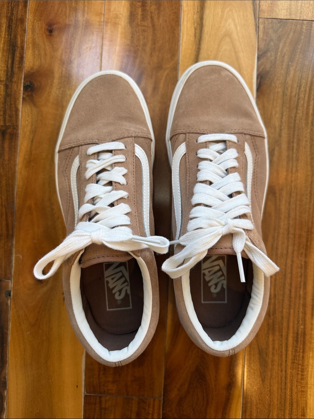 Vans Old Skool Sneakers in Tan and White